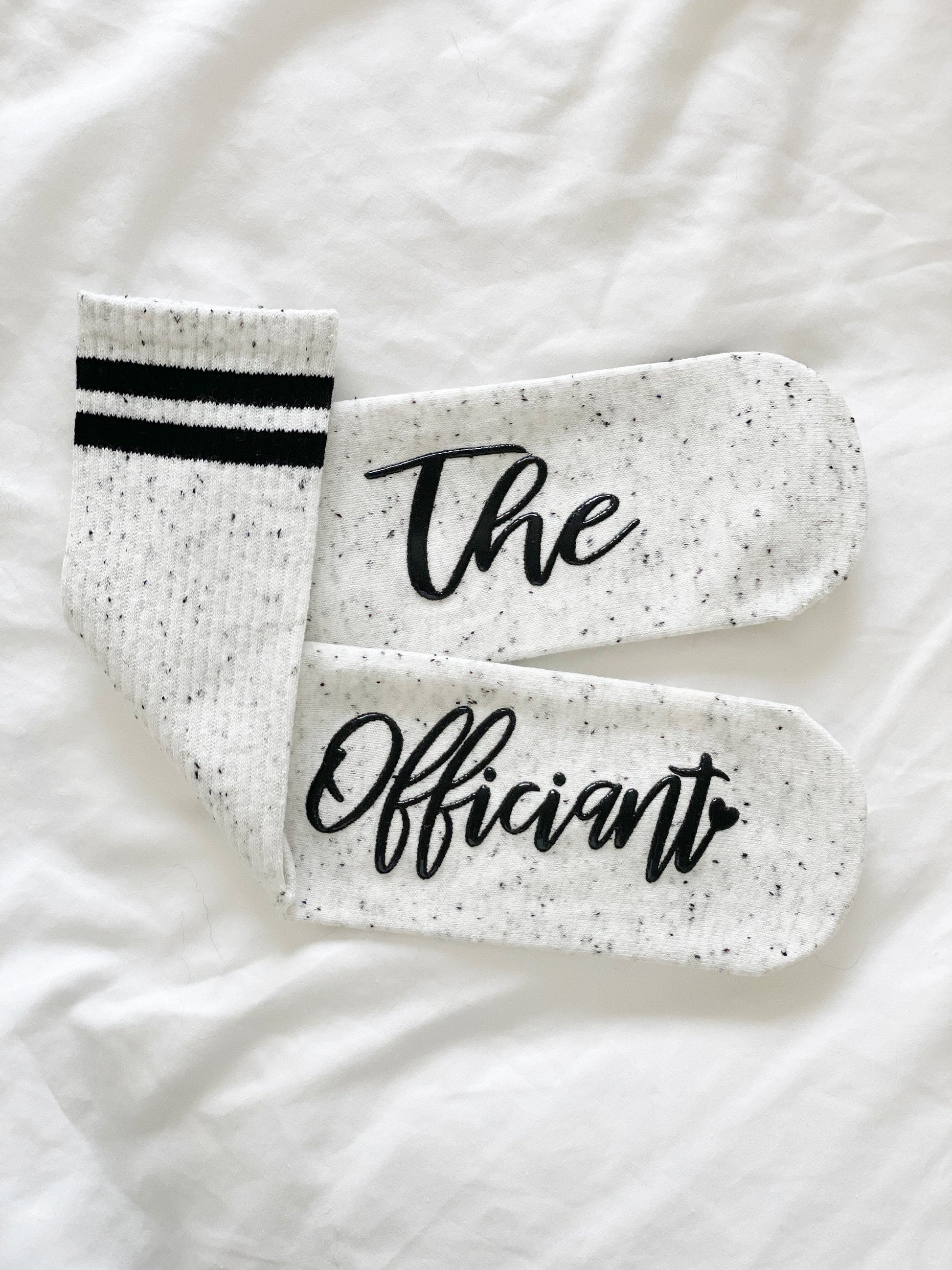 The Officiant Socks, Grippy Non-Slip Socks, Thank You or Proposal Gift for Wedding Officiant by Blissful Socks