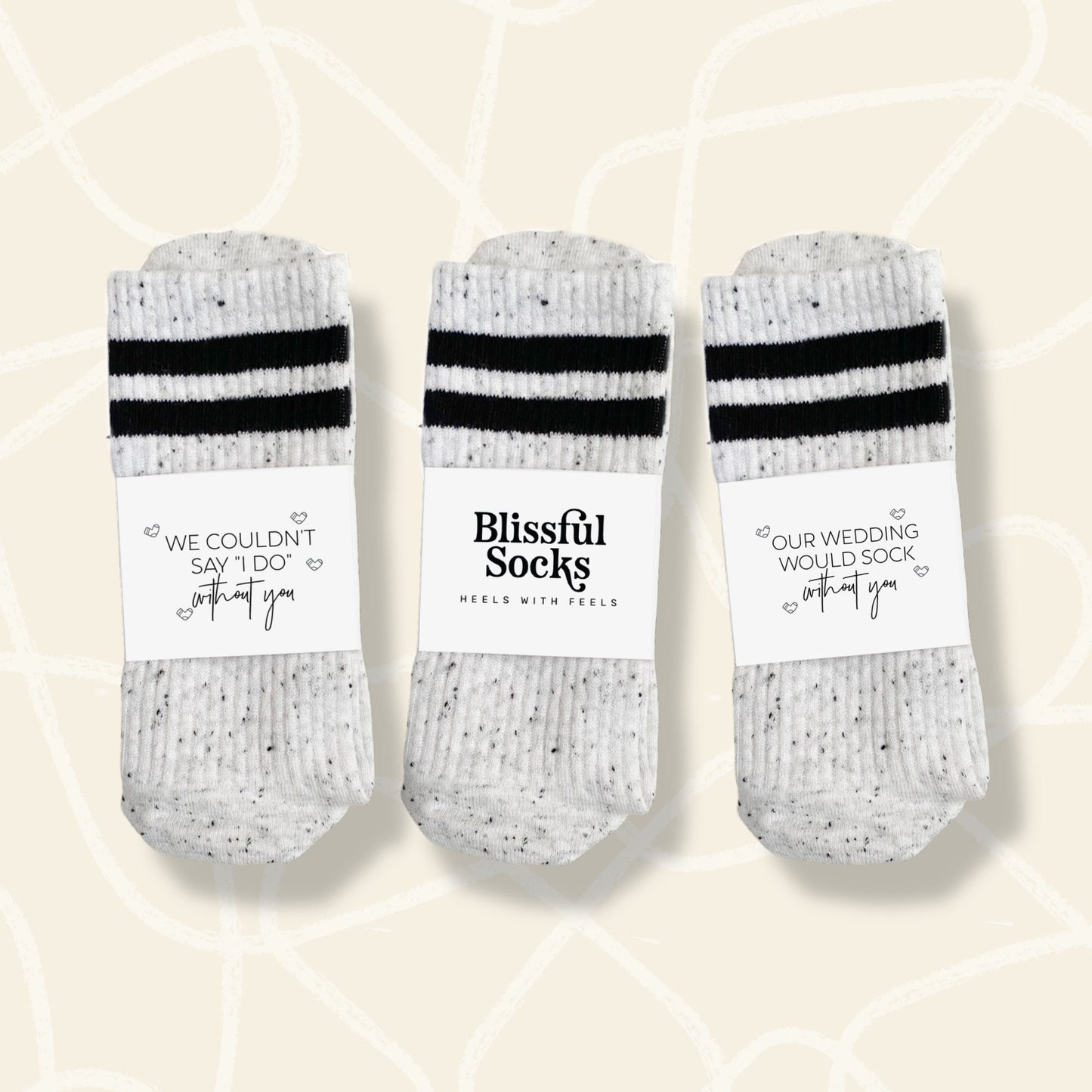 Bridesman Socks, Grippy Socks, Bridesman Proposal Gift, Brides Man Thank You Gift, Unique Wedding Party Gift by Blissful Socks